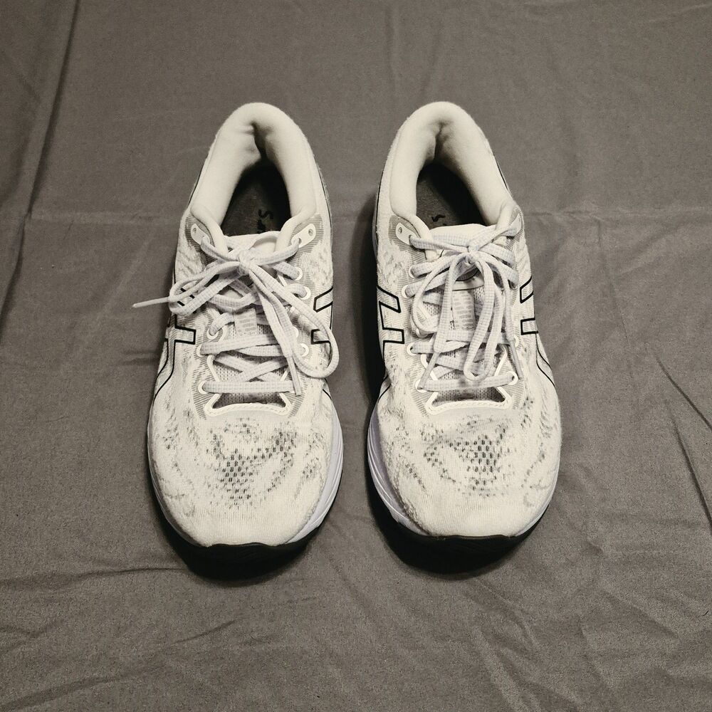 Asics Gel Cumulus 23 Women Size 8 White Gray Teal Running Shoes Sneaker 1012A888